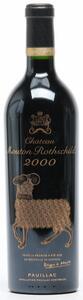 1 bt. Château Mouton Rothschild, Pauillac. 1. Cru Classé 2000 A hfin.