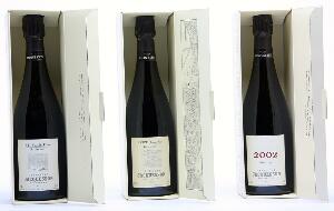 1 bt. Champagne AY - Vauzelle Terme, Jacquesson 2002 A hfin.  etc. Total 3 bts.