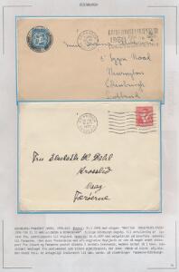 1937-38. Planche med 2 smukke SKIBS-breve fra Danmark og Island, begge stemplet i EDINBURGH.