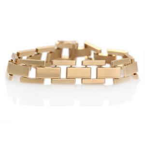 Armbånd af 14 kt. guld. L. 19 cm. Vægt 27 gr.