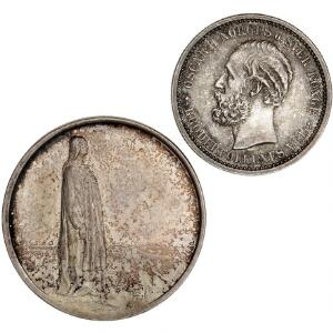 Norge, 1 kr 1887, NM 37 samt 2 kr 1914, Mor Norge, NM 5, 2 stk.