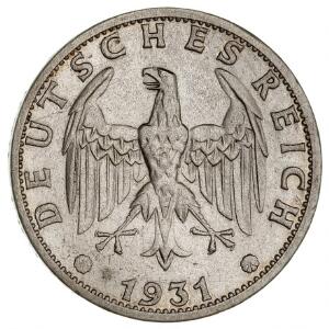 Tyskland, Weimar-republikken, 3 Reichsmark 1931 G, KM 74