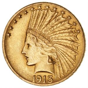 USA, 10 Dollars 1913, Indian Head-type, F 166