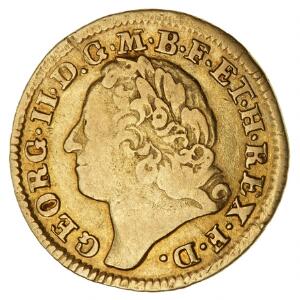 Tyskland, Braunschweig-Lüneburg-Calenberg-Hannover, Georg II af England, 1727-1760, 1 Goldgylden2 Thalers 1749, 3,17 g, F 611