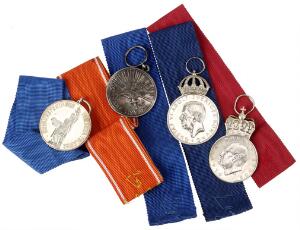 Norge, Sverige, Finland, Island, 4 bærbare medailler