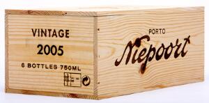 6 bts. Niepoort Vintage Port 2005 A hfin. Owc.
