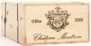 12 bts. Château Montrose, Saint - Estephe. 2. Cru Classé 2009 A hfin. Owc.