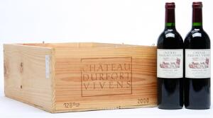 8 bts. Château Durfort Vivens, Margaux. 2. Cru Classé 2000 A hfin. Owc.