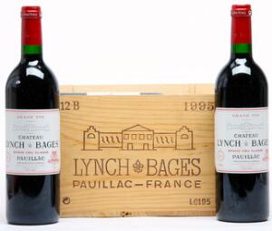 9 bts. Château Lynch Bages, Pauillac. 5. Cru Classé 1995 A hfin. Owc.