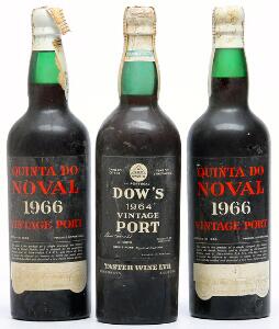 2 bts. Quinta do Noval Vintage Port 1966 A hfin.  etc. Total 3 bts.