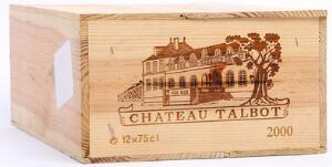 12 bts. Château Talbot, Saint - Julien. 4. Cru Classé 2000 A hfin. Owc.