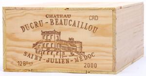 12 bts. Château Ducru-Beaucaillou, Saint - Julien.2. Cru Classé 2000 A hfin. Owc.