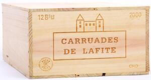 12 bts. Carruades de Lafite, 2wine Ch. Lafite Rothschild 2000 A hfin. Owc.