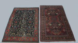 To semiantikke persiske tæpper. Keshan,  219 x 134. Samt Bidjar, 201 x 144. Begge 20. årh.s første halvdel.2