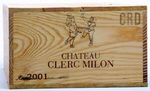 12 bts. Château Clerc Milon, Pauillac. 5. Cru Classé 2001 A hfin. Owc.