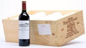 12 bts. Château Pontet Canet, Pauillac. 5. Cru Classé 2000 A hfin. Owc.