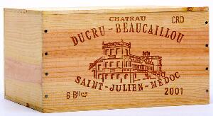 6 bts. Château Ducru-Beaucaillou, Saint - Julien.2. Cru Classé 2001 A hfin. Owc.