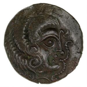 Keltisk Armorican de engelske kanaløer, 75 - 50 f.Kr., billon stater, cf. S 14
