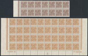 1921-1930. Porto. 5 øre, mørkbrun og 10 øre, lysebrun. 2 postfriske enheder. AFA 2570