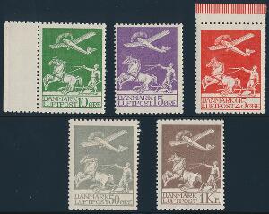 1925-1929. Gl. Luftpost. Komplet postfrisk