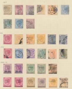 Malaysia. Straits Settlements. 1867-1937. Ældre samling på 6 albumsider. Se foto af alle sider