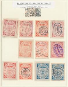 KØBENHAVN SLANGERUPBANE. Samling monteret på 9 plancher.