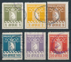 1915. 1-20 øre. Komplet sæt stemplet. AFA 4455