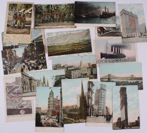USA og PERU. 17 gamle postkort, 12 fra USA og 5 fra Peru.