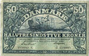 50 kr 1942 C, Svendsen  Neergaard, Sieg 108, DOP 125, Pick 32
