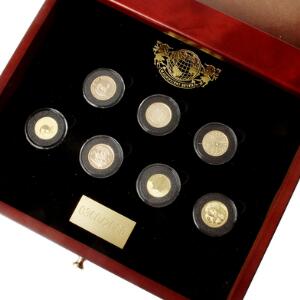 Magnificent Seven - samling guldmønter i æske fra mønthuset, 7 stk
