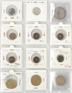 Samling 56 stk. inkl. 2 kr 1897 1-1, øvrige 12 kr Ag, 3 stk., erindringsmønter 6 stk. etc.