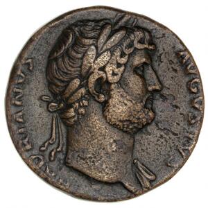 Romerske kejserdømme, Hadrian, 117-138 e.Kr., sesterts 125128 e.Kr., 24,64 g, C. 932