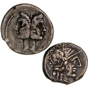 Romerske republik, C.Cato, denar 123 f.Kr., Cr. 2741. C.Font, denar, 114-113 f.Kr., Cr. 2901. 2