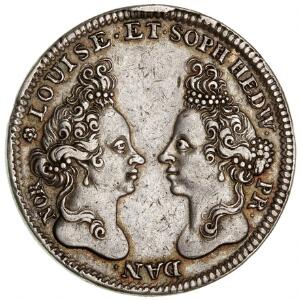 Christian V, prinsessernes fødselsdag 1699, Meybusch, G 186, 25,5 mm, 9,6 g