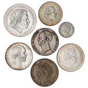 Nederlandene og kolonier, 7 sølvmønter