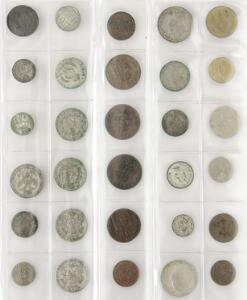 Tyskland, 2 albumsider med mindre mønter fra tyske stater, 14. - 20. århundrede. 55