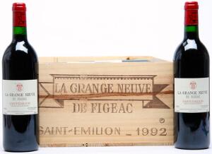 12 bts. La Grange Neuve De Figeac, 2wine Ch. Figeac 1992 A hfin. Owc.