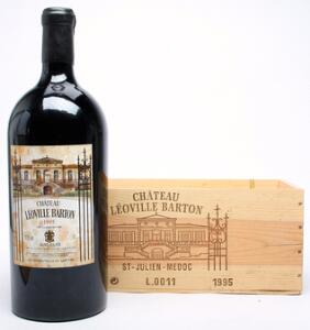 1 bt. Jero. Château Léoville Barton, Saint - Julien. 2. Cru Classé 1995 A hfin.