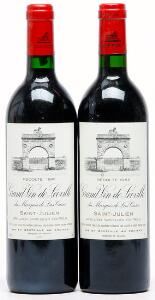 1 bt. Château Léoville Las Cases, Saint - Julien. 2. Cru Classé 1990 A hfin.  etc. Total 2 bts.