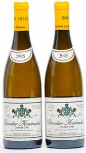 2 bts. Chevalier Montrachet Grand Cru, Domaine Leflaive 2005 A hfin.