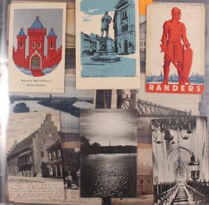 Postkort. God samling gamle postkort fra RANDERS med i alt ca. 508 gamle kort opsat i stort og flot Leuchtturm-album