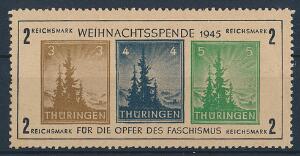 Thüringen. 1945. Weihnachtspende. Blok udgave. AFA 3000