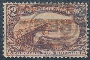 USA. 1898. 2 , rødbrun. Fint stemplet eksemplar. Michel EURO 950