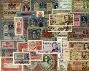 Østrig, lille lot forskellige sedler, ca. 1900 - 1990, ca. 30 stk., flere bedre typer imellem