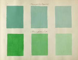 Fine colour samples from Meldahl 42 sheets with colour samples. Mid 19th century.  Zahn Ornamente aller klassischen Kunst-Epochen . 2
