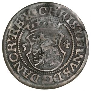 Christian III, Visby, skilling 1554, H 11, S 12