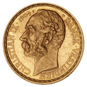Dansk Vestindien, 20 francs  4 daler 1904 P, H 30, F 2