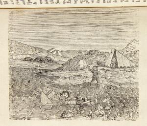 Rare work on Greenlandic folk tales [Henrik Rink] Kaladlit Okalluktualliait [...] Grönlandske Folkesagn [...]. Noungme 1863. Illust. with woodcuts.