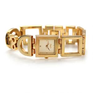 DG Damearmbåndsur af guldbelagt stål. Quartz. 2000erne.