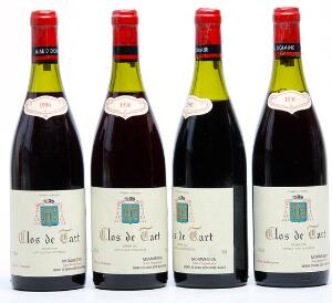 4 bts. Clos de Tart Grand Cru, Mommesin 1990 BC us.